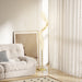 Gold LED Floor Lamp with 3 Brightness Levels Dimmable Standing Light with Foot Switch by HOMCOM