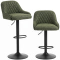 Adjustable Bar Stools Set of 2 for Kitchen Island with Swivel and Easy Clean