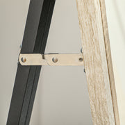 Two Tone Full Length Mirror White and Oak Effect 162 cm Tall Modern Bedroom Decor