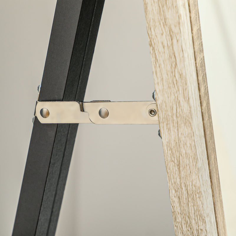 Two Tone Full Length Mirror White and Oak Effect 162 cm Tall Modern Bedroom Decor