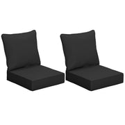 4 Piece Outdoor Chair Cushion Set for Garden or Patio with Soft Seat and Back Support