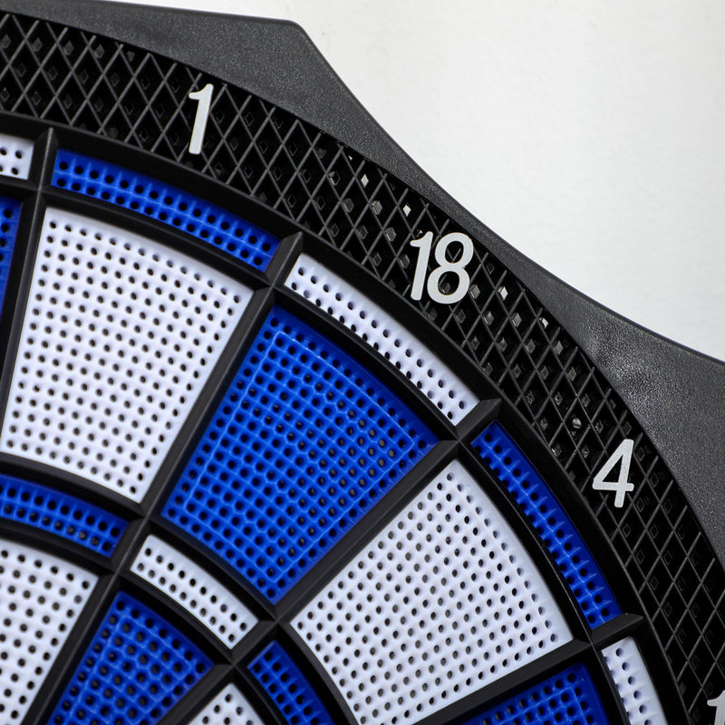 Electronic Dartboard Set with 31 Games and LED Display for Eight Players, Black AOSOM