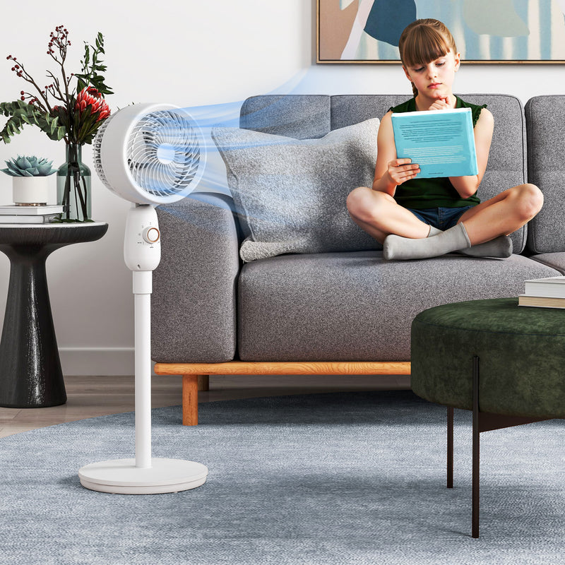 12 Inch Powerful Pedestal Fan With 3 Speeds and Oscillating Function for Home and Office by HOMCOM