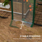 Mini Lean To Greenhouse with Three Shelves Ideal for Small Gardens and Balconies Green