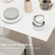 White Wooden Folding Dining Table Drop Leaf Space-Saving Table for 2-4 People by HOMCOM