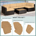 14 Piece Outdoor Cushion Set Beige Weather Resistant by Outsunny