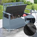 Grey Wooden Two Seater Garden Storage Bench with Lid by Outsunny