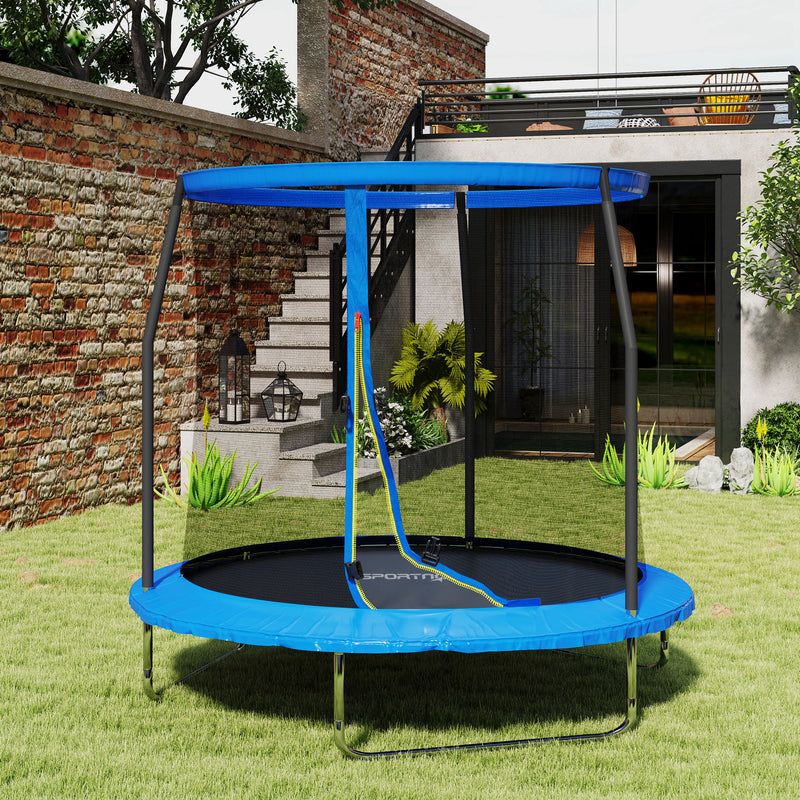 8ft Outdoor Trampoline with Safety Net and Padded Edge Cover by SPORTNOW AOSOM