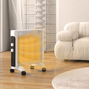 2kW White Electric Heater with Adjustable 10-45â„ƒ Temperature Control by HOMCOM