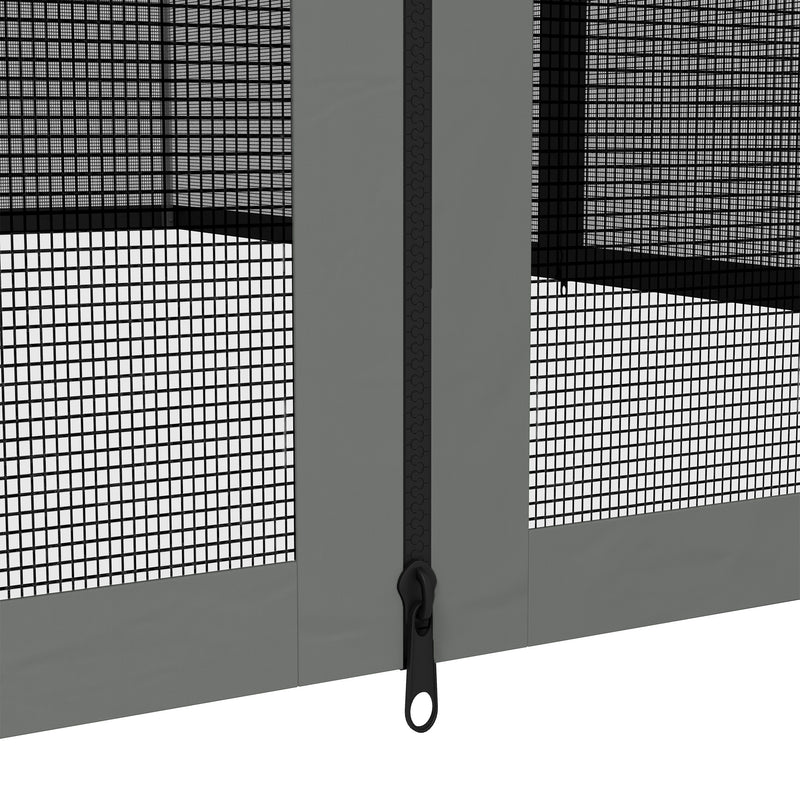 Outsunny 352 x 207cm Universal Replacement Mesh Sidewall Netting for Patio Gazebos and Canopy Tents, (Sidewall Only) Dark Grey AOSOM