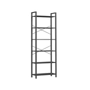 Vasagle Black 6 Tier Tall Narrow Bookcase For Living Room, Home Office