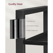 Vasagle Black 6 Tier Tall Narrow Bookcase For Living Room, Home Office