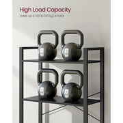 Vasagle Black 6 Tier Tall Narrow Bookcase For Living Room, Home Office