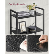 Vasagle Black 6 Tier Tall Narrow Bookcase For Living Room, Home Office