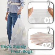 Liner Code 30A Pre-separated 8-gallon drawstring rubbish bags 4 rolls for 30L bins by Songmics