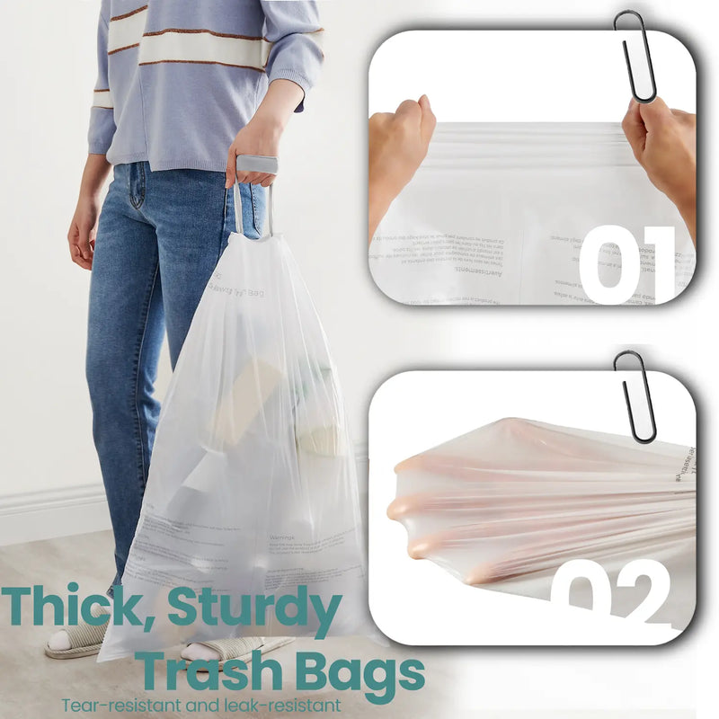 Liner Code 30A Pre-separated 8-gallon drawstring rubbish bags 4 rolls for 30L bins by Songmics