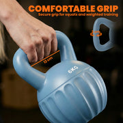 Kettlebell for Safe Home Strength Training with Anti Slip Handle 6 kg Blue AOSOM