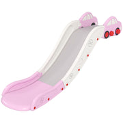 Extended Kids Slide for Bed or Sofa Easy Assembly and Storage for Indoor Play, Pink