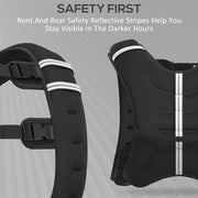 8kg Weighted Running Vest with Adjustable Straps and Reflective Strips for Training Black AOSOM