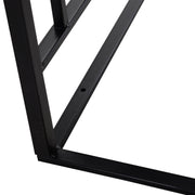 Metal Garden Arch with Gate for Climbing Plants and Roses Outdoor Arbour, Black