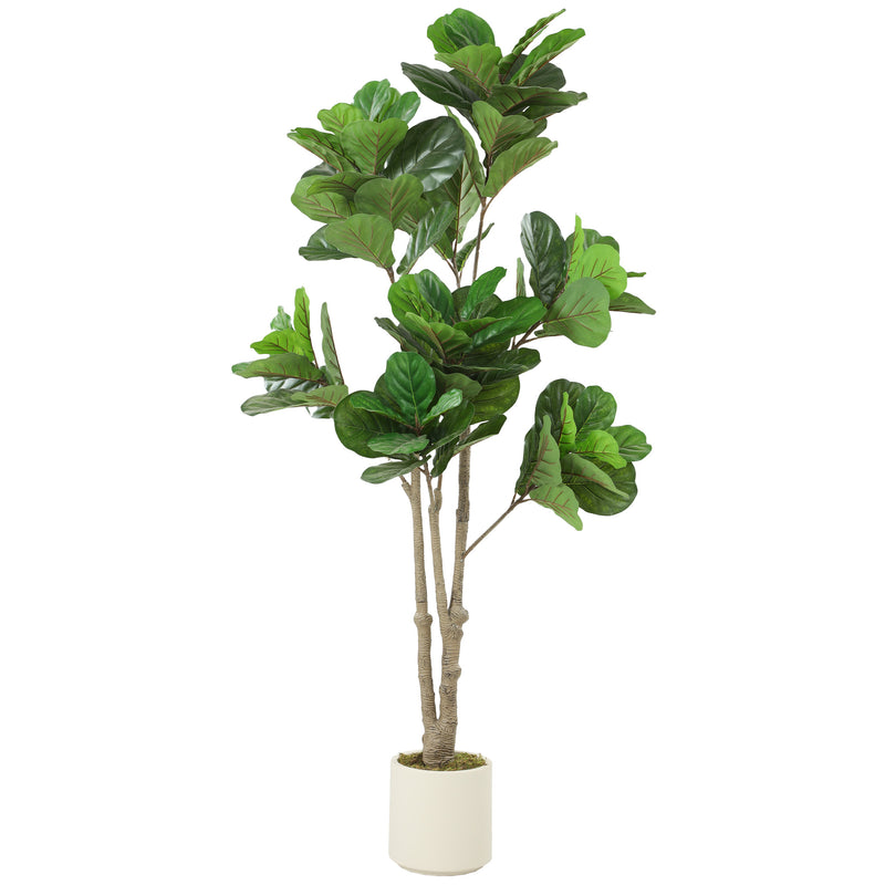 180cm Artificial Fiddle Leaf Fig Tree for Indoor and Outdoor Display Green
