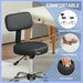 Black Swivel Salon Stool with 360° Rotating Seat and Adjustable Height by HOMCOM