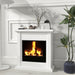 White Bioethanol Fireplace Heater With Mantelpiece by HOMCOM