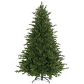 6ft wide green artificial Christmas tree on a metal stand, studio shot