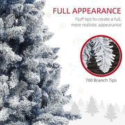 Close-up of frosted branches with a 700 branch tips callout