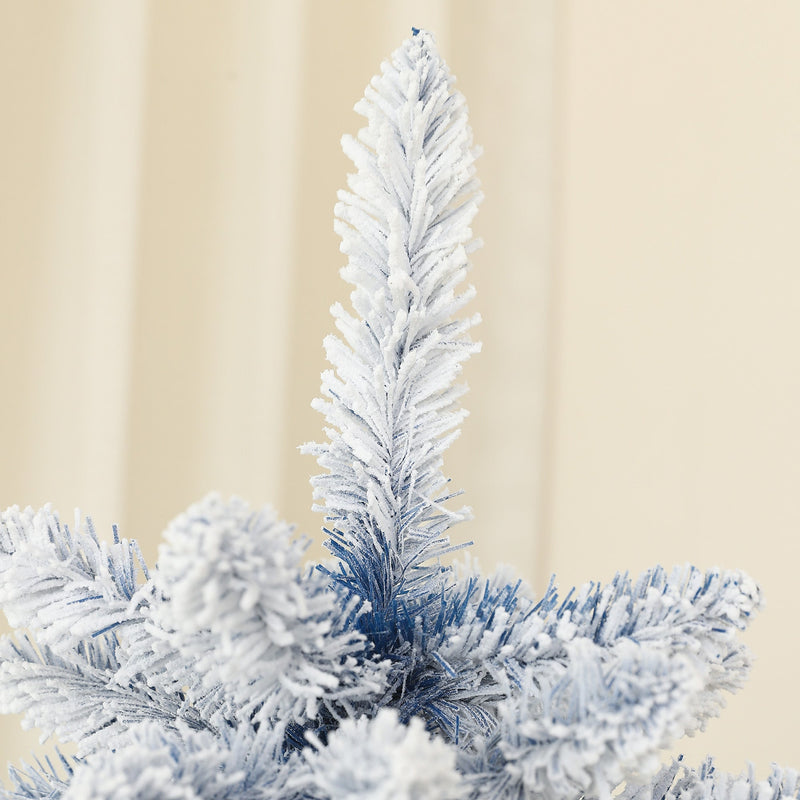 Close-up of the snow-flocked tree top