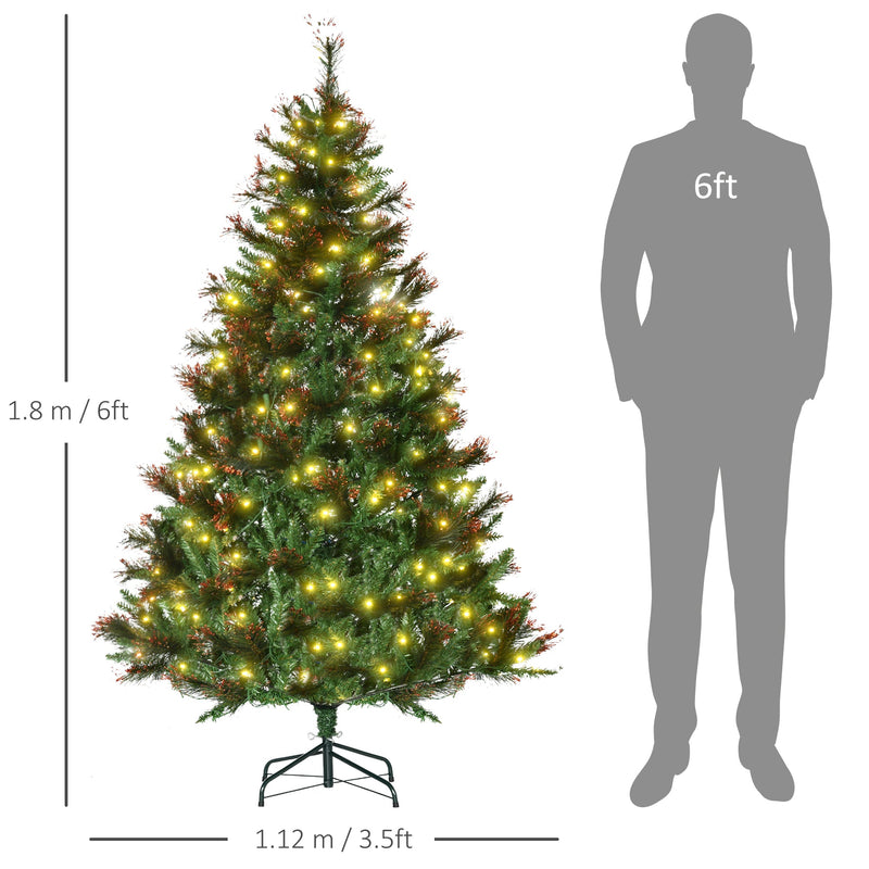 Size diagram showing the tree at 1.8 m (6ft) high and 1.12 m wide beside a 6ft silhouette
