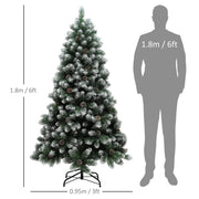 Dimensions diagram showing 1.8 m height and 0.95 m width next to a 1.8 m figure