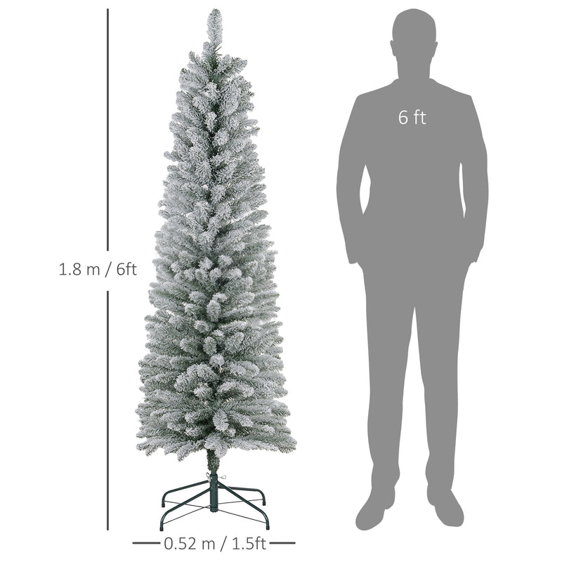 Dimensions diagram showing the 1.8 m (6ft) tree height and 52 cm width beside a human silhouette