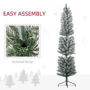 Easy assembly graphic showing the sectioned trunk design and the tree in separate sections