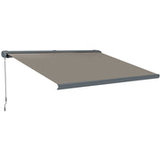 4x3m Electric Retractable Awning with Remote Control UPF50+ Sun Shade Light Grey by Outsunny