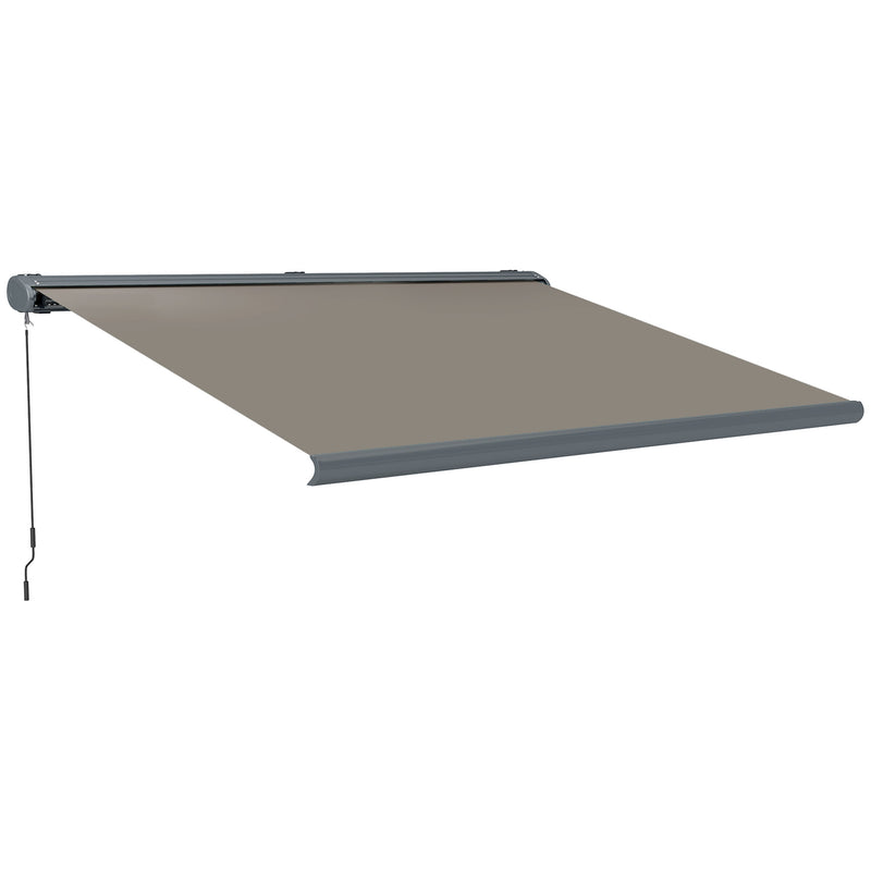4x3m Electric Retractable Awning with Remote Control UPF50+ Sun Shade Light Grey by Outsunny