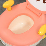 Baby Potty Training Toilet with Splash Guard and Anti Tip Design Easy to Clean Grey AOSOM
