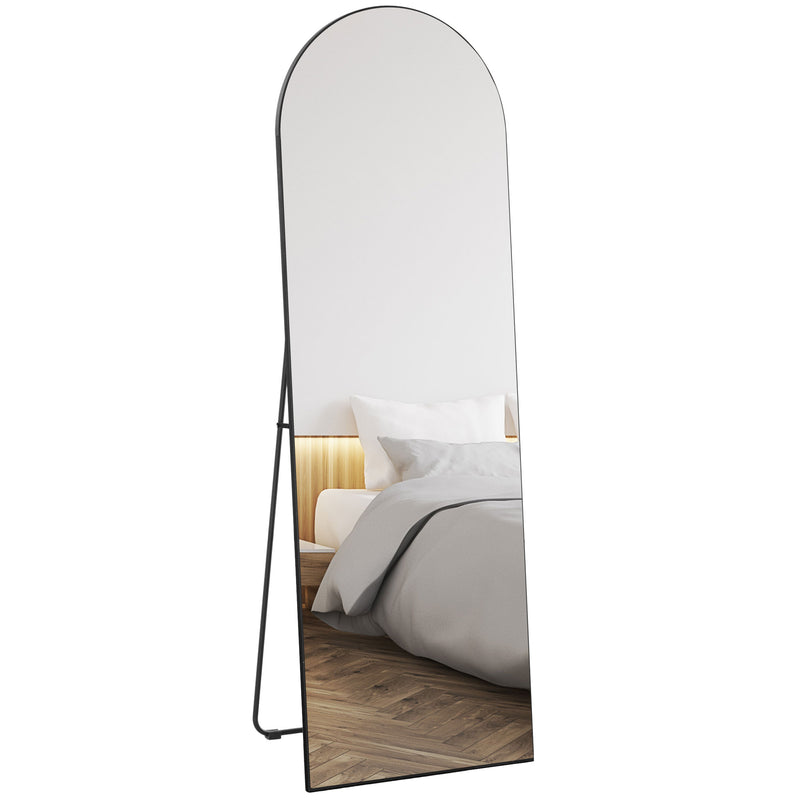 150cm Arched Full Length Mirror Black Modern Home Decor by HOMCOM