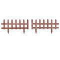 Set of 12 Wooden Garden Fence Panels 60cm Decorative Border for Lawns and Paths