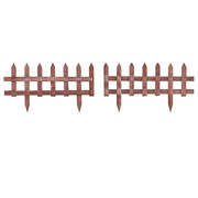 Set of 12 Wooden Garden Fence Panels 60cm Decorative Border for Lawns and Paths