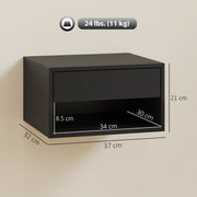 Floating Bedside Tables, Black