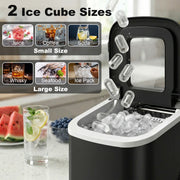 Ice Maker Machine for Fast Fresh Ice at Home Garden or Caravan Black Homcom
