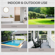 Grey Rattan Garden Armchair with Thick Cushion All Weather Single Seater for Patio Use