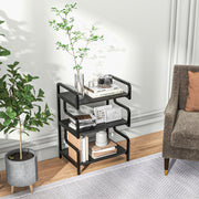 3 Tier Printer Stand With Shelves For Home Office Organisation And Storage, Black