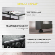 4 Seater Rattan Garden Furniture Set in Charcoal Grey by Outsunny