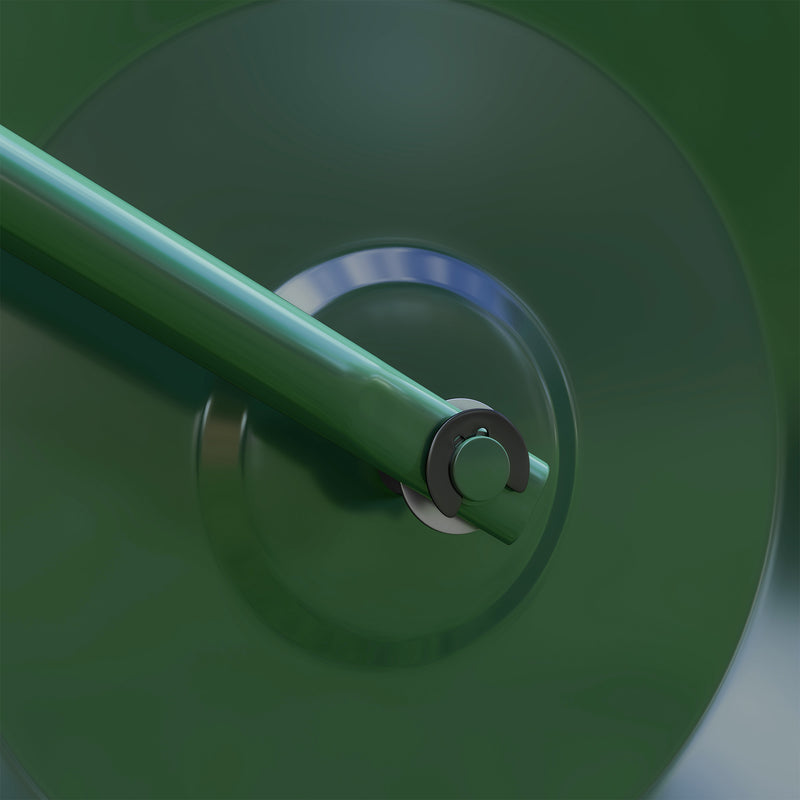 63L Heavy Duty Garden Lawn Roller Drum Steel Water or Sand Filled Dark Green by Outsunny