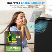 Portable Air Conditioner with Cooling and Dehumidifier for Bedrooms and Living Rooms Black AOSOM
