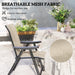 Set of Two Folding Outdoor Chairs Brown and Black Weather-Resistant by Outsunny
