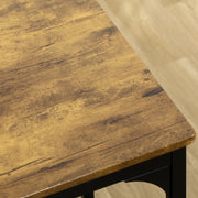 5 Piece Industrial Style Bar Table and Stool Set, Brown and Black by HOMCOM