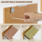 Lockable Two Drawer Office Filing Cabinet With Spacious Storage Wood Effect